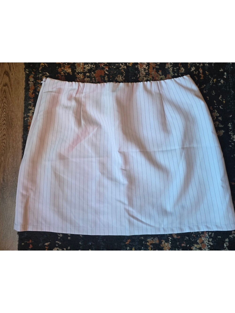 Sincerely Jules White Pinstripe Mini Skort Women’s Large Stretch Preppy